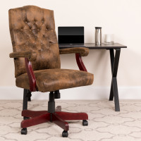 Flash Furniture Bomber Brown Classic Executive Office Chair 802-BRN-GG